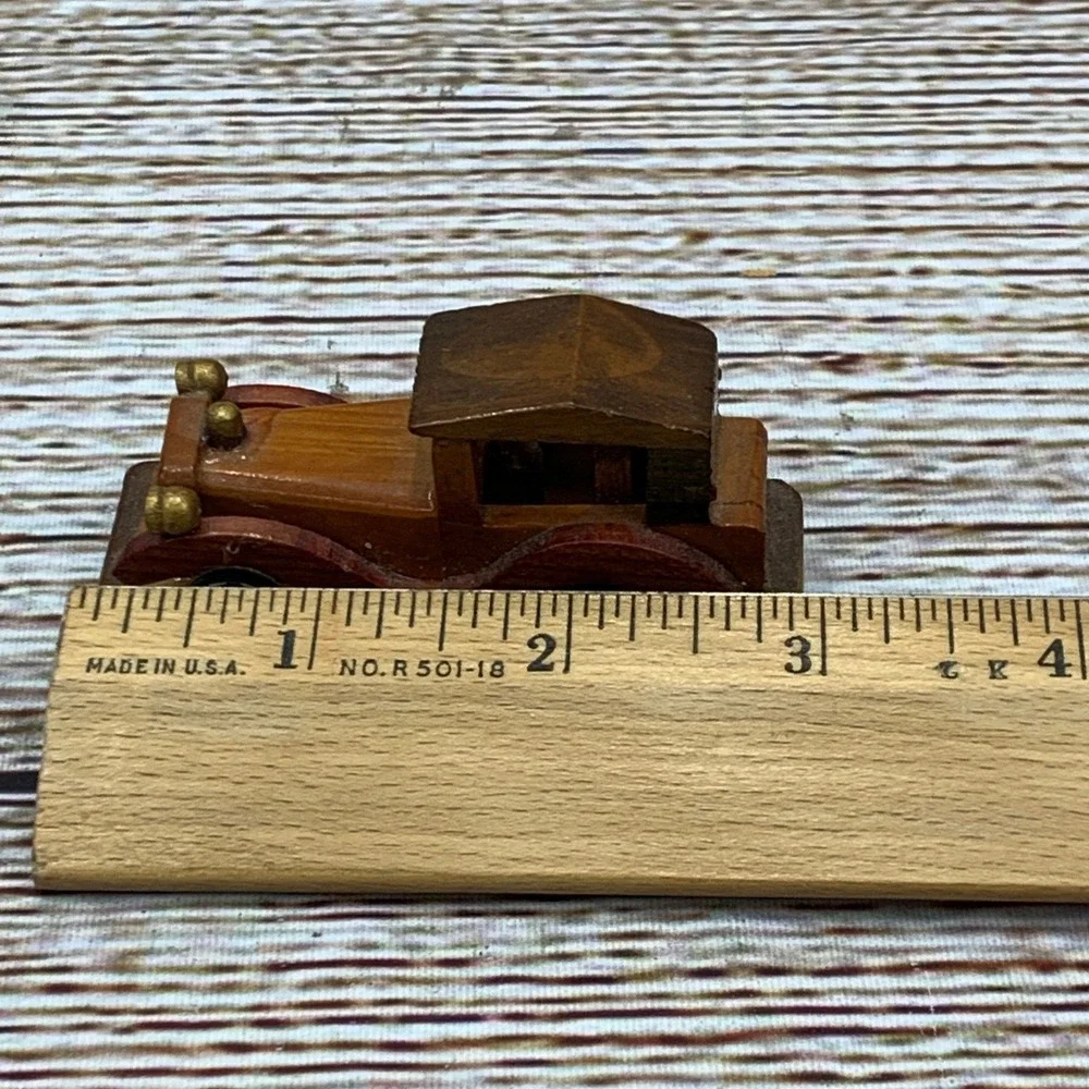 Miniature Wooden Classic Car By Walmart Vintage Toy Vehicle Collectible‎